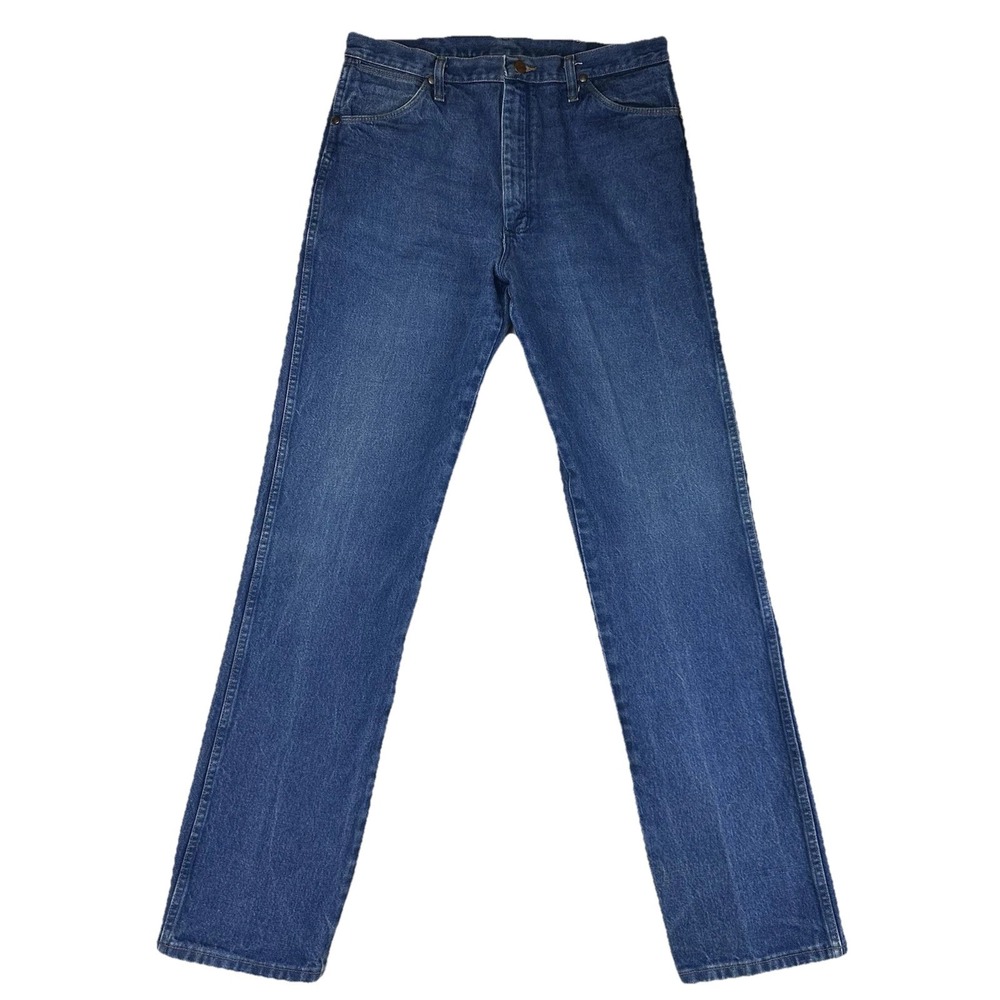 Wrangler Cowboy Cut Original Fit Western Blue Denim Jeans Men's Size 35x36